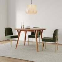 West Elm Mid-Century Rounded Expandable Dining Table (42'–80')